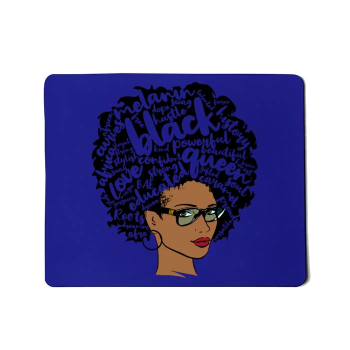 Afro Word Art Bae Proud Gift Black History Month Mom Meaningful Gift Mousepad