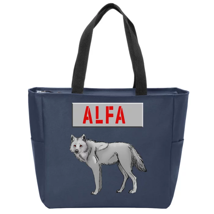 ALFA Wolf Zip Tote Bag