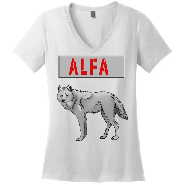 ALFA Wolf Women's V-Neck T-Shirt