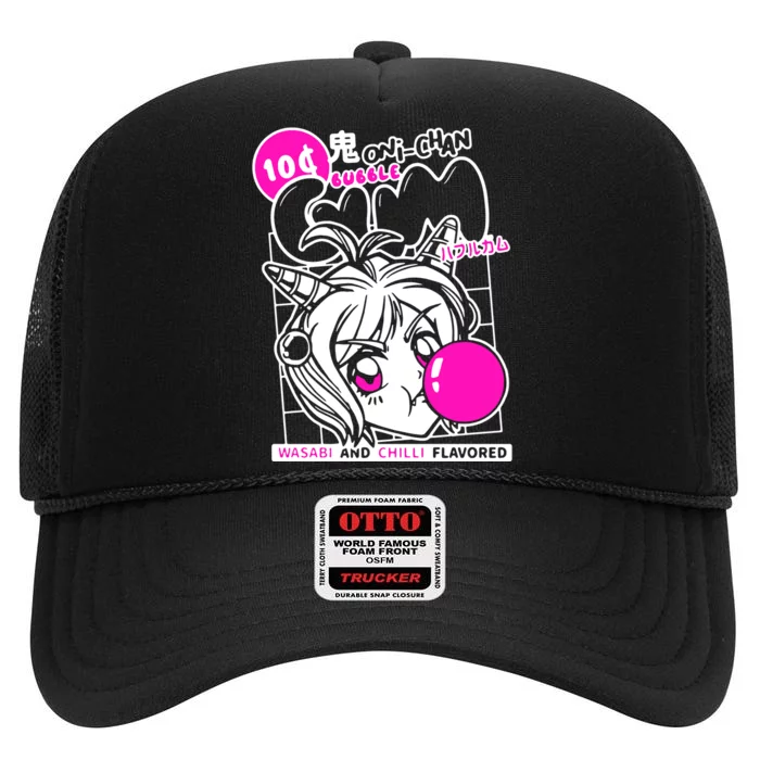 Anime Waifu High Crown Mesh Trucker Hat