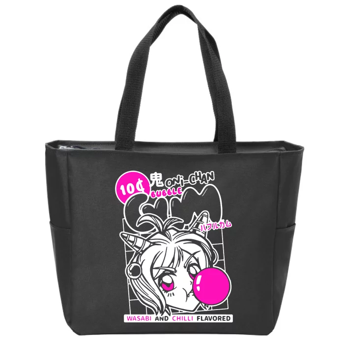 Anime Waifu Zip Tote Bag