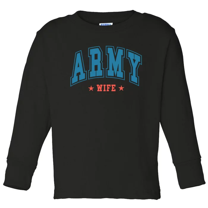 Army Wife Toddler Long Sleeve Shirt