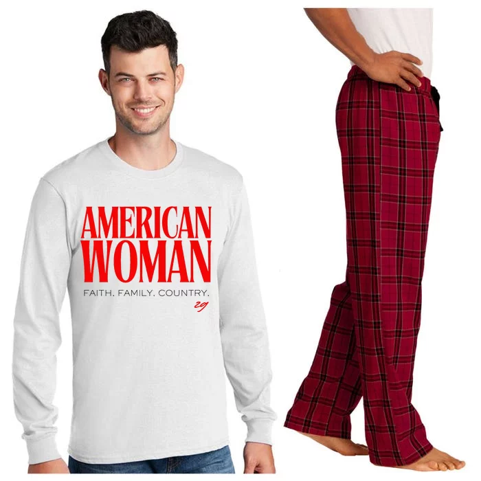 American Woman Long Sleeve Pajama Set