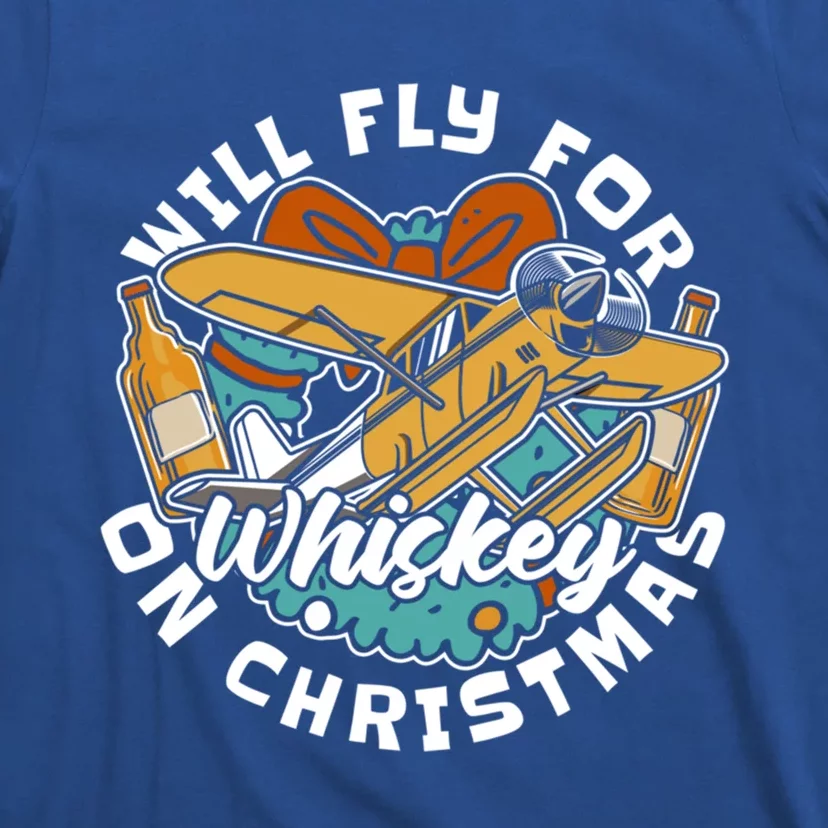 Aviator Whisky Aviation Airplane Aircraft Pilot Christmas Gift T-Shirt