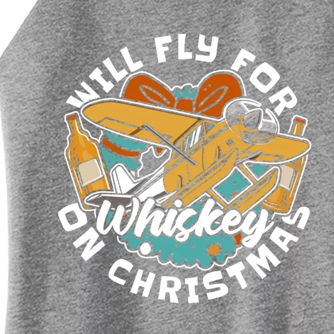 Aviator Whisky Aviation Airplane Aircraft Pilot Christmas Gift Women’s Perfect Tri Rocker Tank