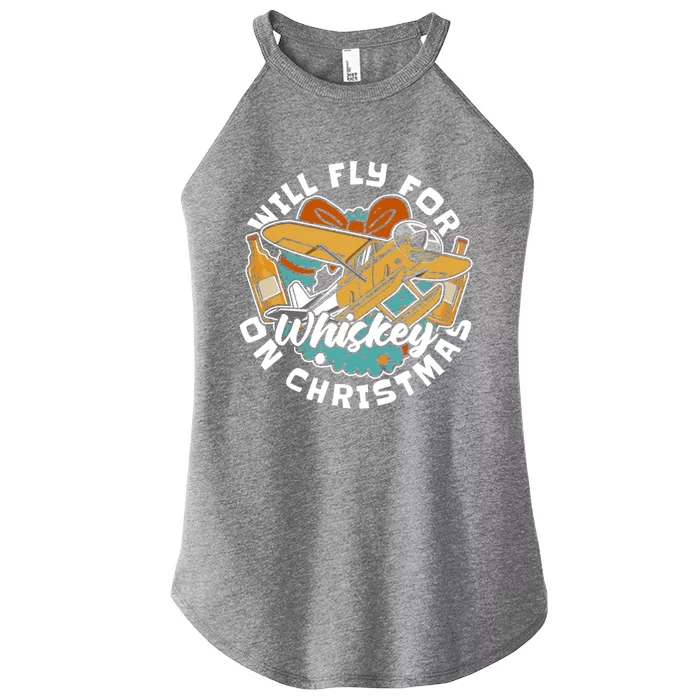 Aviator Whisky Aviation Airplane Aircraft Pilot Christmas Gift Women’s Perfect Tri Rocker Tank