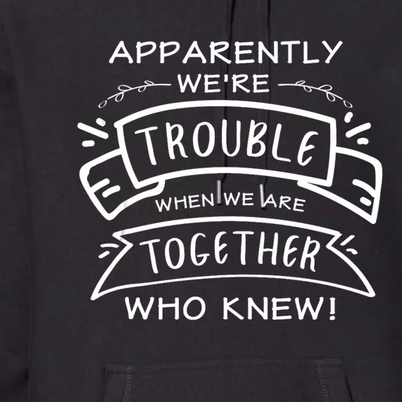 Apparently We Are Trouble When We Are Together Who Knew Premium Hoodie