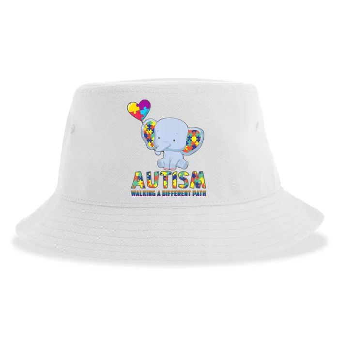 Autism Walking A Different Path Elephant Sustainable Bucket Hat