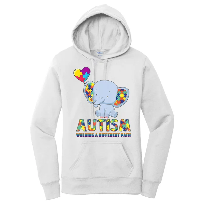 Autism Walking A Different Path Elephant Women's Pullover Hoodie