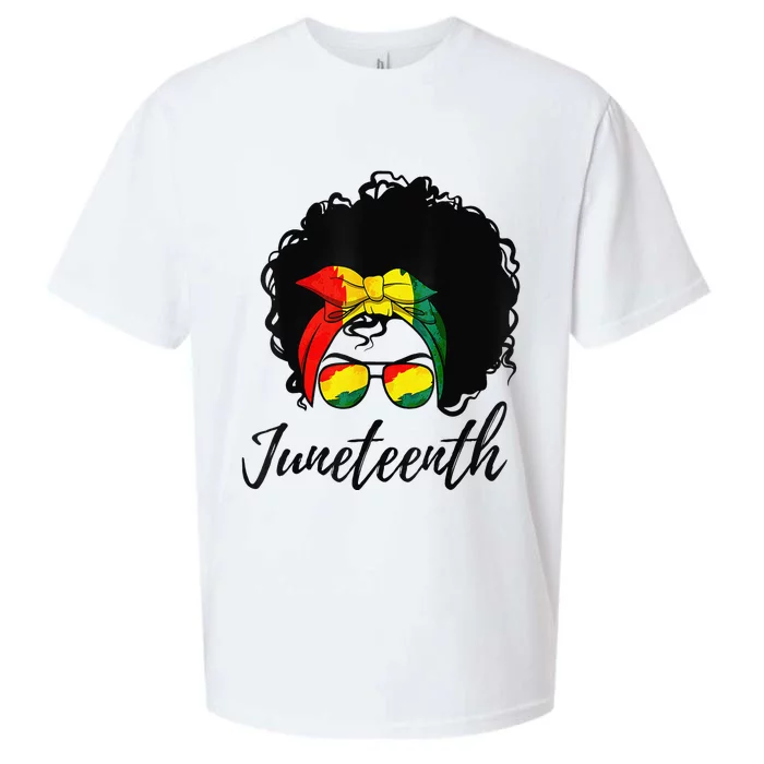 Afro Woman Black Queen African American History Juneteenth Sueded Cloud Jersey T-Shirt