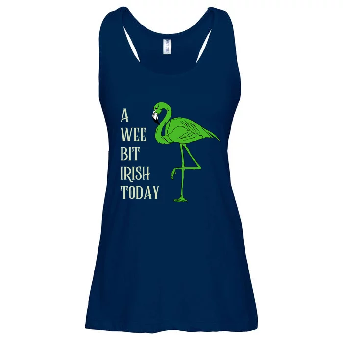 A Wee Bit Irish Today Funny Flamingo St PatrickS Day Ladies Essential Flowy Tank