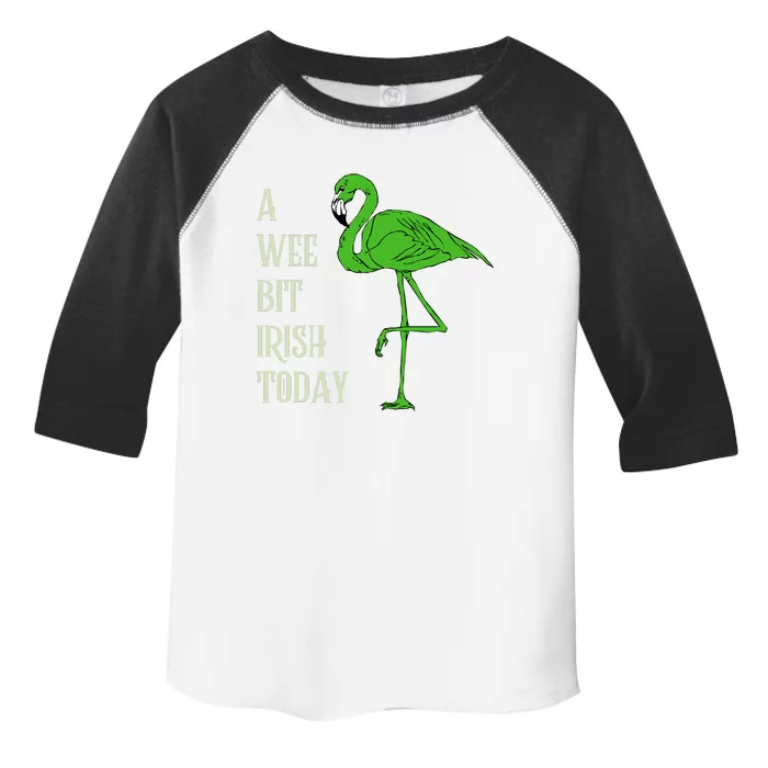 A Wee Bit Irish Today Funny Flamingo St PatrickS Day Toddler Fine Jersey T-Shirt