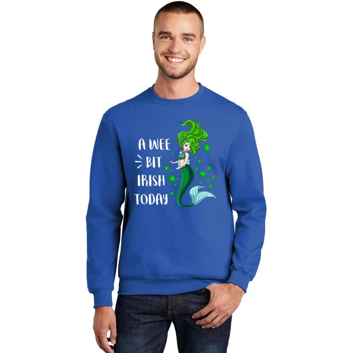 A Wee Bit Irish Today Mermaid St Patrick's Day Gift Sweatshirt