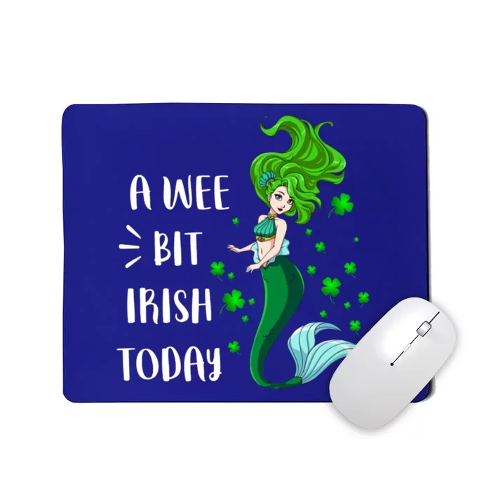 A Wee Bit Irish Today Mermaid St Patrick's Day Gift Mousepad