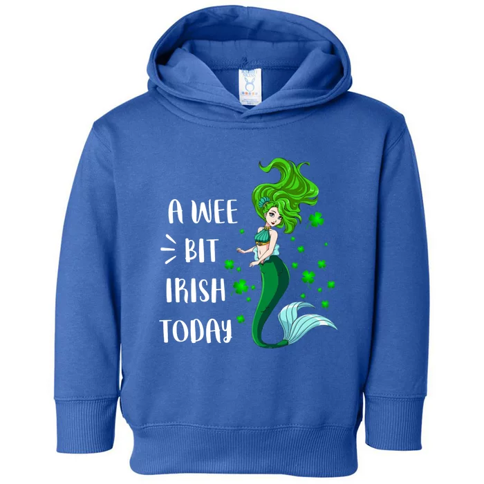 A Wee Bit Irish Today Mermaid St Patrick's Day Gift Toddler Hoodie