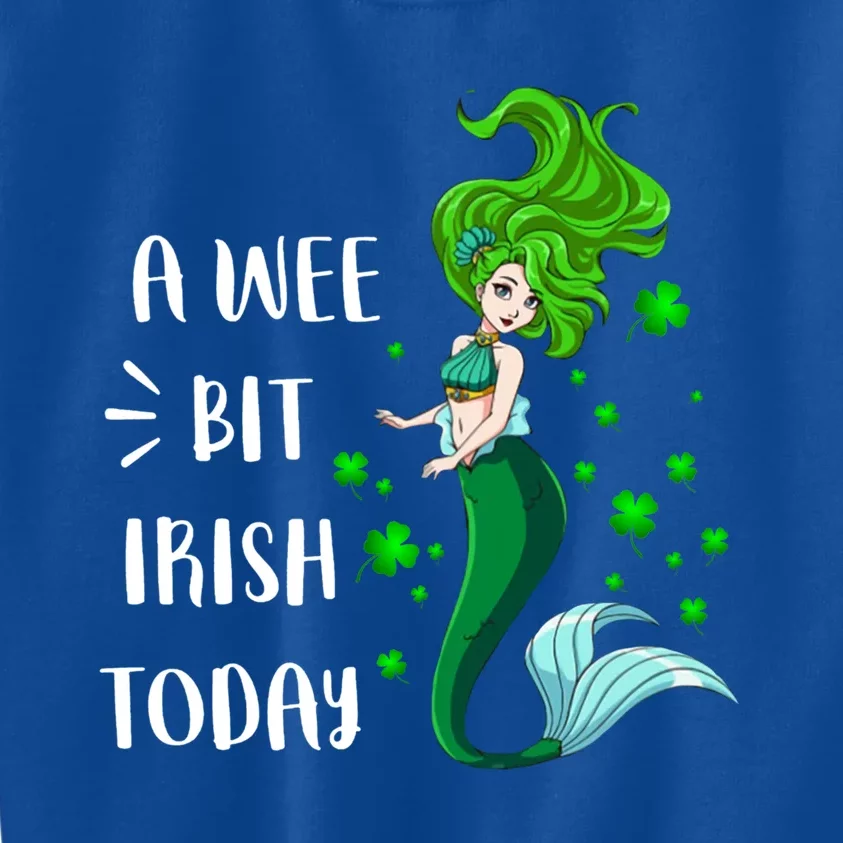 A Wee Bit Irish Today Mermaid St Patrick's Day Gift Kids Sweatshirt