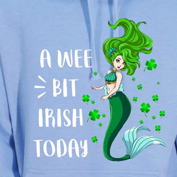 A Wee Bit Irish Today Mermaid St Patrick's Day Gift Unisex Surf Hoodie