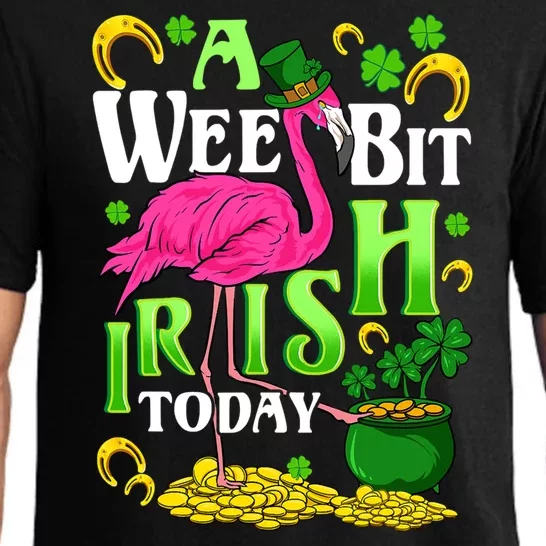 A Wee Bit Irish Today Flamingo Leprechaun St Patricks Day Pajama Set