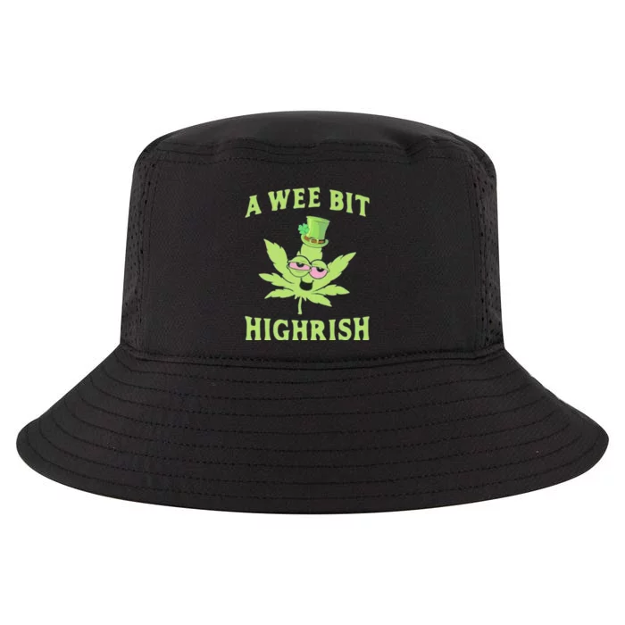 A Wee Bit Highrish Funny 420 Weed Marijuana St Patricks Day Cool Comfort Performance Bucket Hat