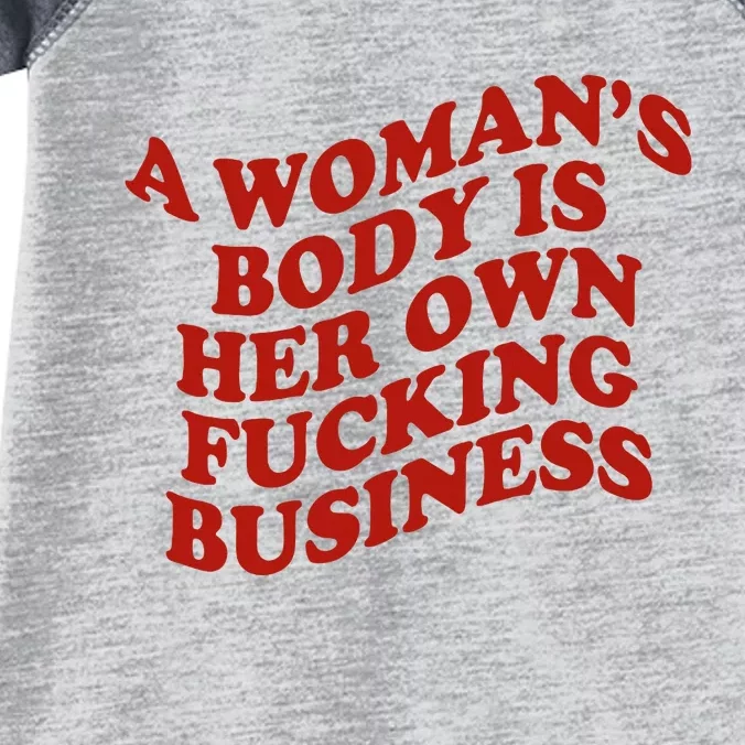 A WomanS Body Is Her Own Fucking Business Infant Baby Jersey Bodysuit