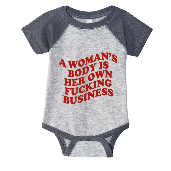 A WomanS Body Is Her Own Fucking Business Infant Baby Jersey Bodysuit