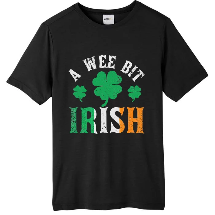 A Wee Bit Irish Saint Patrick's Day Ireland Flag Shamrock ChromaSoft Performance T-Shirt