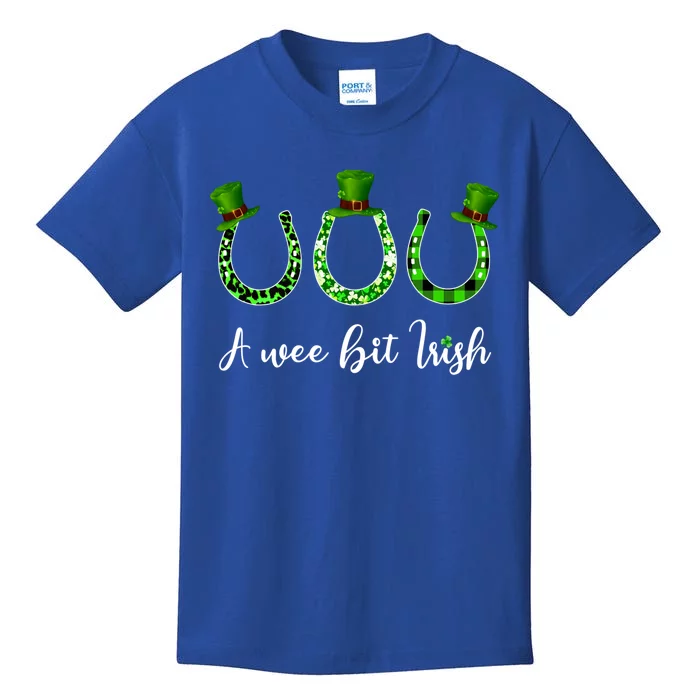 A Wee Bit Irish Horseback Riding Equestrian St Patricks Day Gift Kids T-Shirt