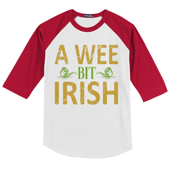 A Wee Bit Irish Kids Colorblock Raglan Jersey