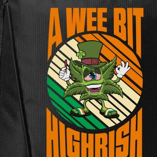 A Wee Bit Highrish Funny St Patricks Day City Backpack