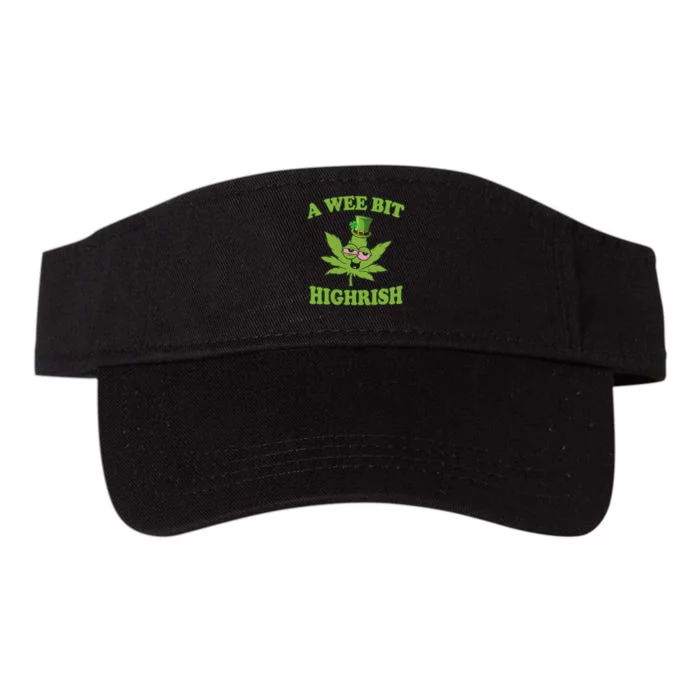 A Wee Bit Highrish Funny 420 Weed Marijuana St Patricks Day Valucap Bio-Washed Visor