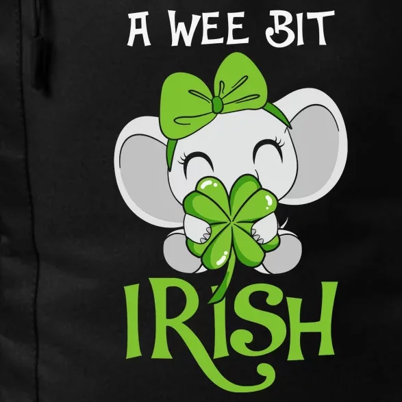 A Wee Bit Irish Cute Elephant Patricks Day Daily Commute Backpack