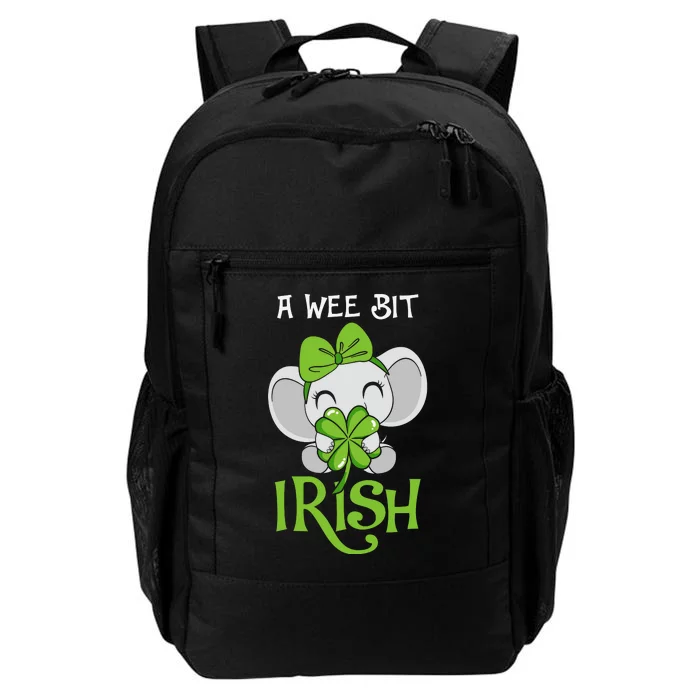 A Wee Bit Irish Cute Elephant Patricks Day Daily Commute Backpack