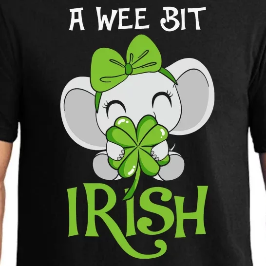 A Wee Bit Irish Cute Elephant Patricks Day Pajama Set