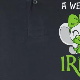 A Wee Bit Irish Cute Elephant Patricks Day Softstyle Adult Sport Polo