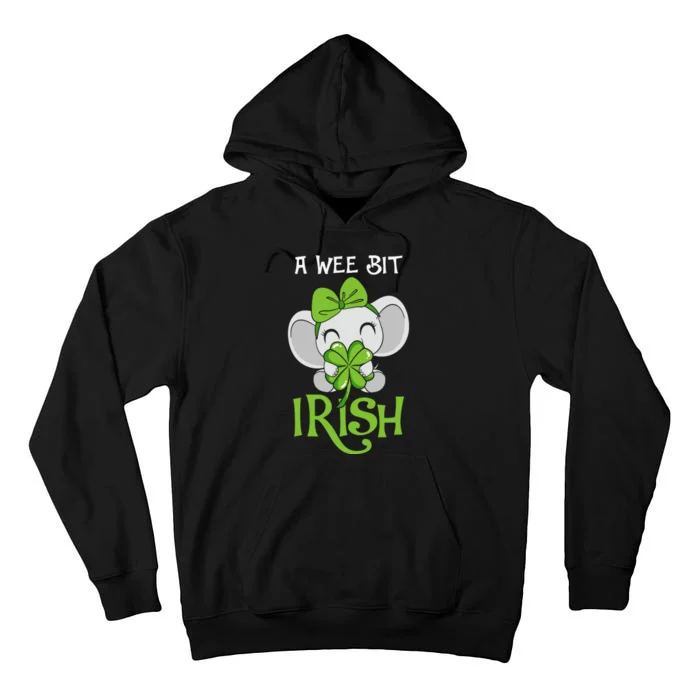 A Wee Bit Irish Cute Elephant Patricks Day Tall Hoodie