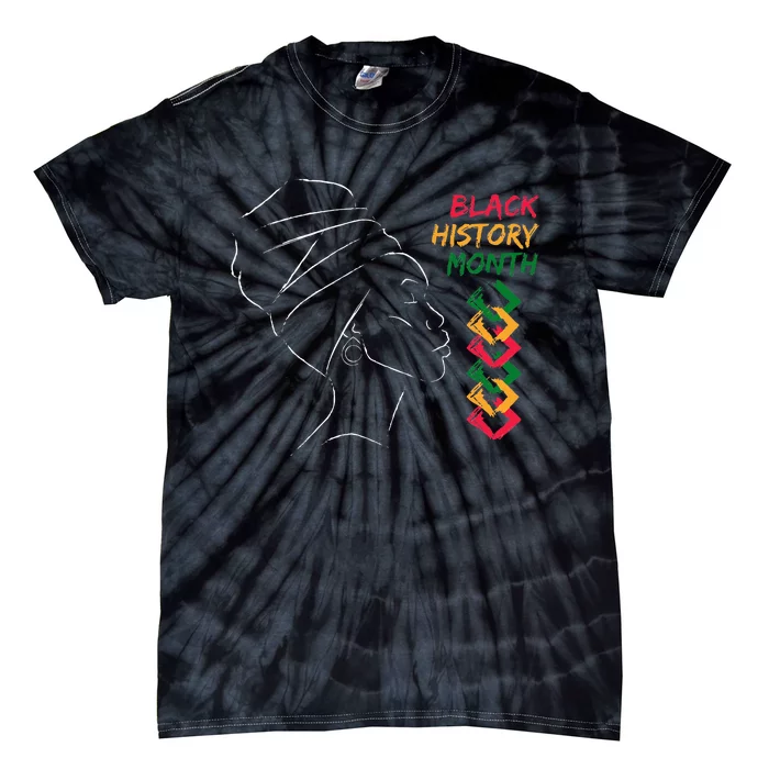 Afro Woman Black History Month Color Tie-Dye T-Shirt