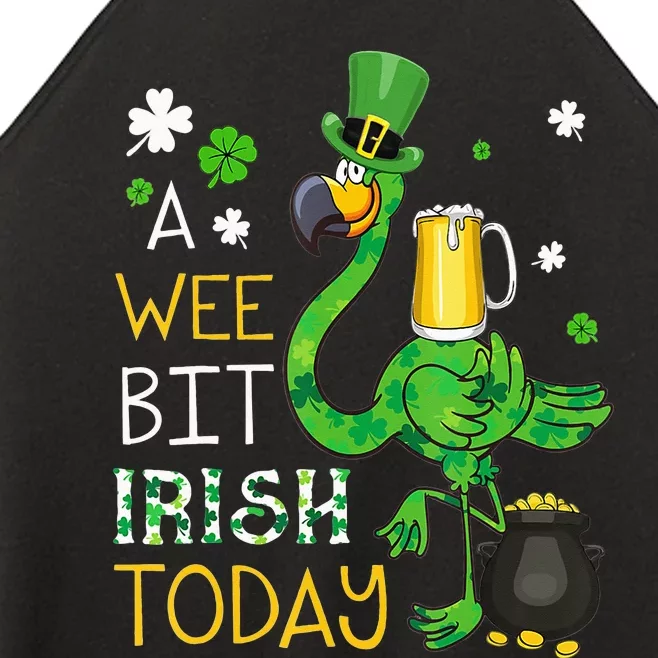 A Wee Bit Irish Today Flamingo Leprechaun St Patricks Day Women’s Perfect Tri Rocker Tank