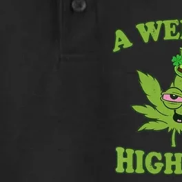 A Wee Bit Highrish Funny 420 Weed Marijuana St Patricks Day Dry Zone Grid Performance Polo