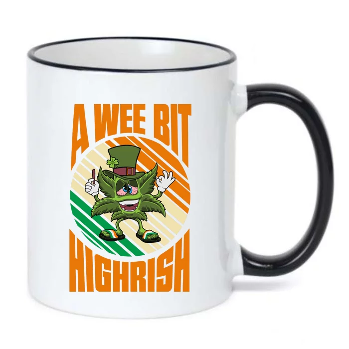 A Wee Bit Highrish Funny St Patricks Day Black Color Changing Mug