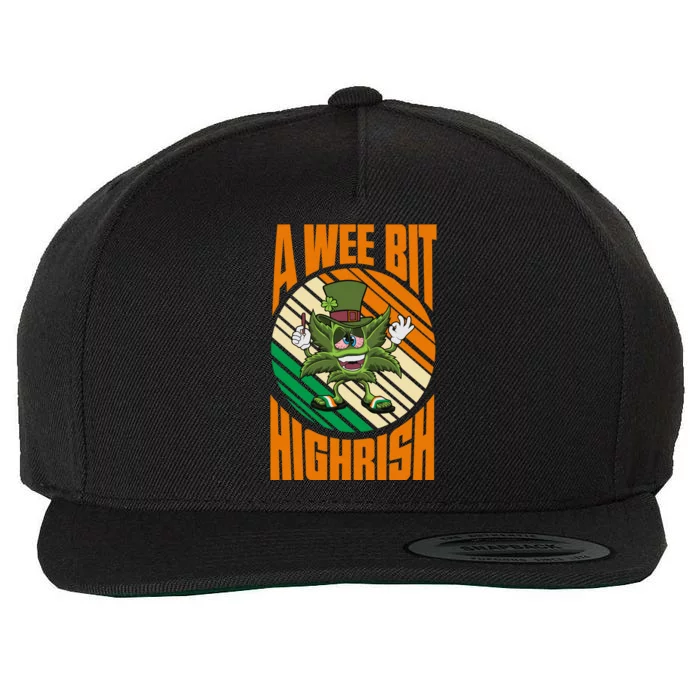 A Wee Bit Highrish Funny St Patricks Day Wool Snapback Cap