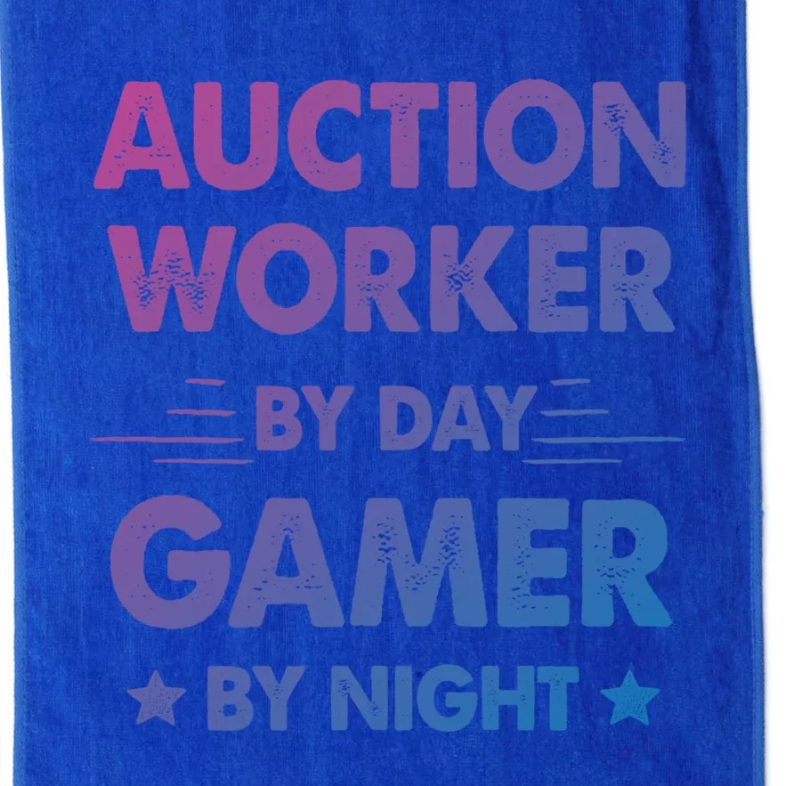 Auction Worker By Day Gamer By Night Gift Platinum Collection Golf Towel