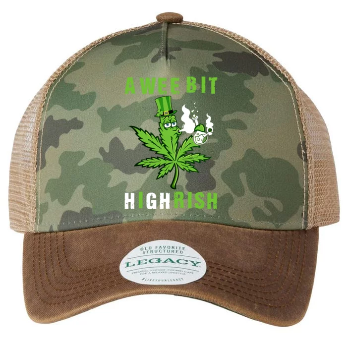 A Wee Bit Highrish Funny 420 Weed St Patricks Day Legacy Tie Dye Trucker Hat