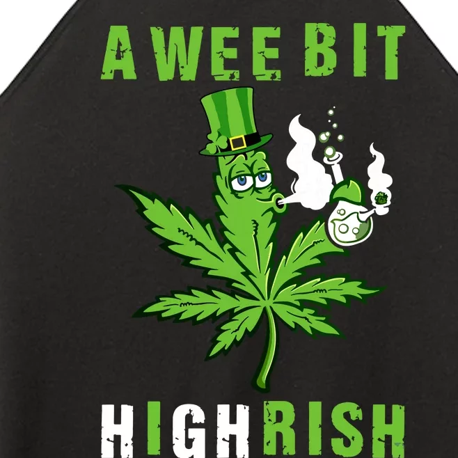 A Wee Bit Highrish Funny 420 Weed St Patricks Day Women’s Perfect Tri Rocker Tank