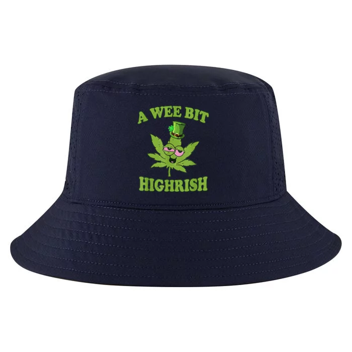 A Wee Bit Highrish Funny 420 Weed Marijuana St Patricks Day Cool Comfort Performance Bucket Hat