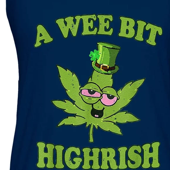 A Wee Bit Highrish Funny 420 Weed Marijuana St Patricks Day Ladies Essential Flowy Tank