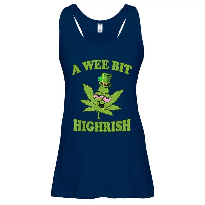 A Wee Bit Highrish Funny 420 Weed Marijuana St Patricks Day Ladies Essential Flowy Tank