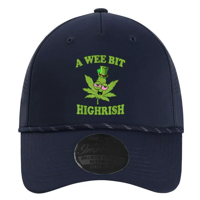 A Wee Bit Highrish Funny 420 Weed Marijuana St Patricks Day Performance The Dyno Cap