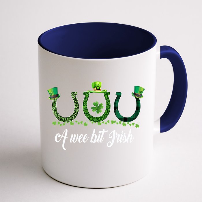 A Wee Bit Irish Horse PatrickS Day Front & Back Coffee Mug