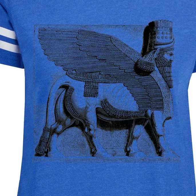 Assyrian Winged Bull Lamassu Iraq Iran Souvenir Gift Enza Ladies Jersey Football T-Shirt