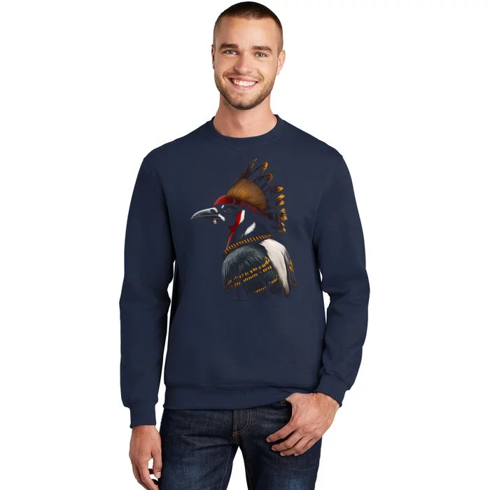 Acorn Woodpecker Bird American Indian Northwest Tribal Sweatshirt